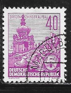 Germany DDR 229: 40pf Zwinger Castle, CTO, F-VF
