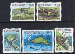 Faroe Islands 31-35 MNH VF