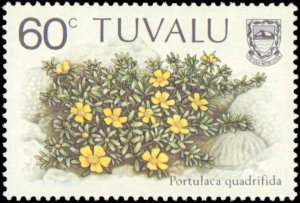 Tuvalu #231-234, Complete Set(4), 1984, Flowers, Never Hinged