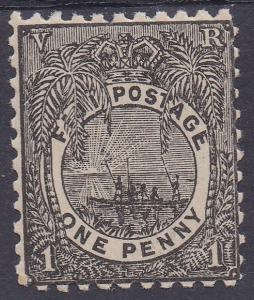 FIJI 1891 CANOE 1D PERF 11 MNH **