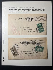 1925 USS Los Angeles Puerto Rico Airmail Cover San Juan to Cleveland OH Zeppelin