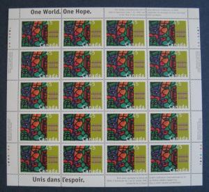 Canada 1603 Full Sheet Pane MNH