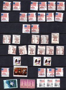 US 1940-1970s COLLECTION OF 80+ ERRORS IN PRINTING MISPERFS