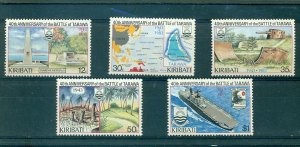 Kiribati - Sc# 431-5. 1983 40th Ann. Battle of Tarawa WWII. MNH. $1.65.