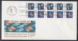 Palau Scott 76b FDC - 1985 Marine Life Issue