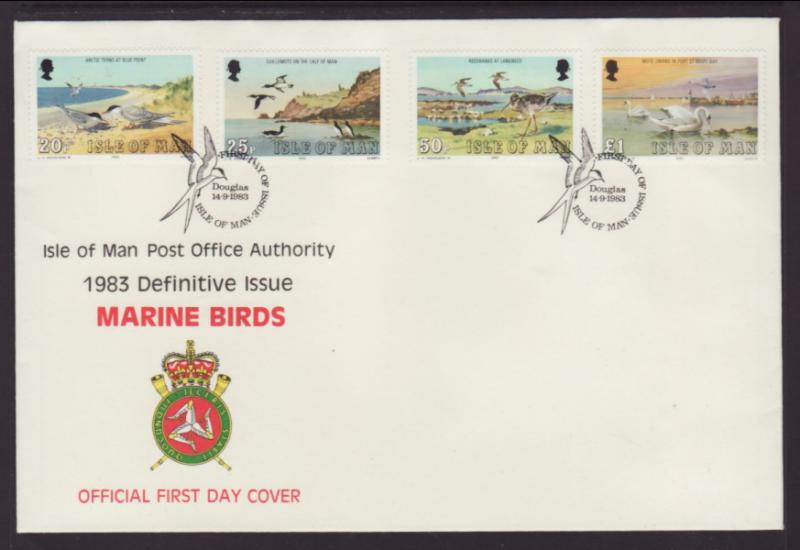 Isle of Man 236-239 Birds U/A FDC