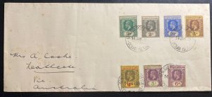 1939 Ocean Gilbert & Ellice Island King George V Stamps Cover To Australia