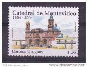 Montevideo colonial architecture Cathedral lighthouse URUGUAY Sc#2087 MNH STAMP