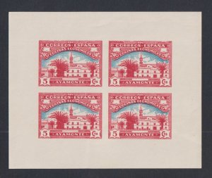 Spain Ayamonte civil war 1937 MNH Imperf. block of 4  red