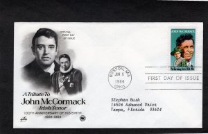 2090 John McCormack, FDC ArtCraft/PCS addressed