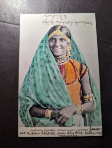 1907 Suriname Postcard Cover Parama to Freiberg Dresden Sachsen Germany