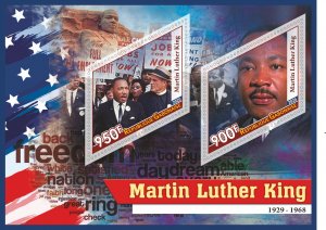 Stamps. Martin Luther King 2020 year 1+1 sheets perforated Gabon