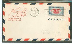 US C23 1938 6c Eagle, Shield & Olive branch (single) on an addressed first day cover with a House of Farnum cachet.