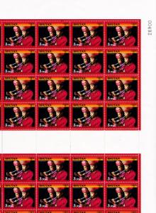 BHUTAN 1990 Buddhist Musical Instruments Full Sheets of 40 Stamps. Scott 945-49