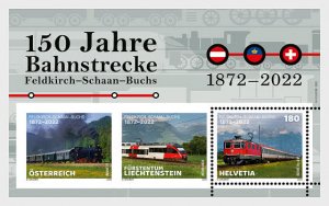 2022 Switzerland  Feldkirch-Schann-Buchs Railway L:ine Swiss SS (Scott NA) MNH