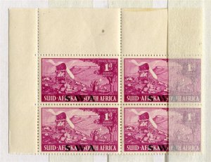 SOUTH AFRICA; 1950s early GVI Pictorial issue MINT MNH MARGIN Positional BLOCK