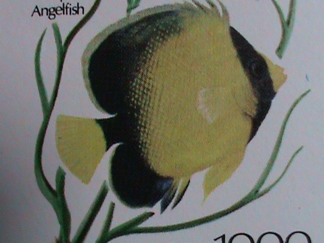 ​STATE OF OMAN STAMP- BEAUTIFUL LOVELY ANGEL FISH IMPERF MNH -S/S SHEET VF