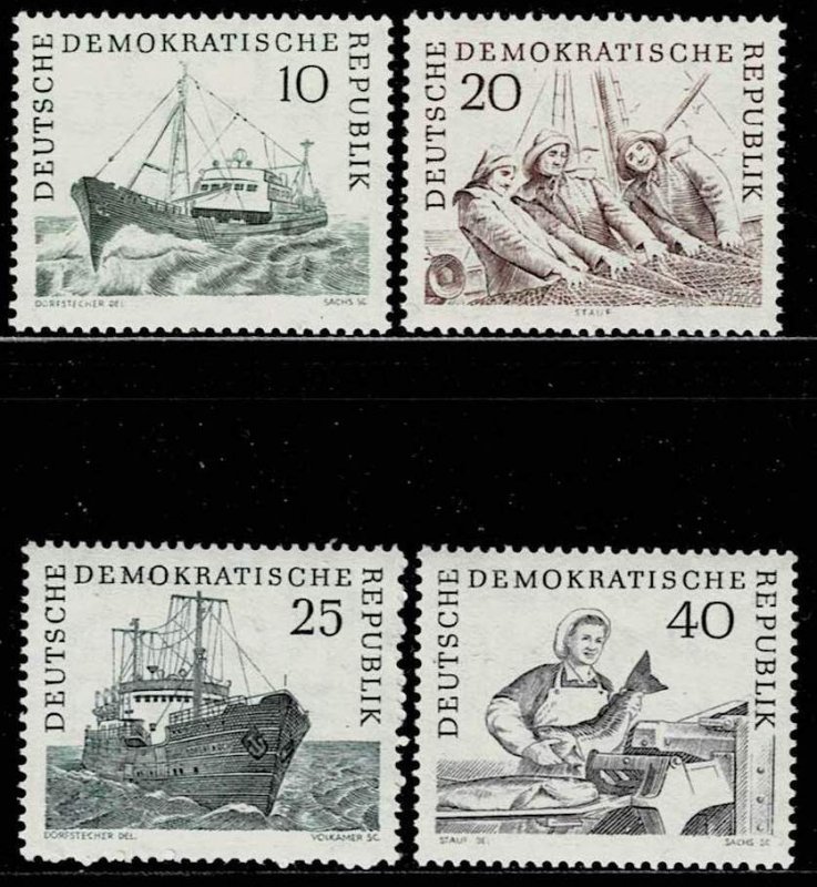 DDR 1961,Sc.#545-548 MNH deep sea fishing