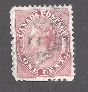 Canada # 14viii VF USED 1c QUEEN VICTORIA PERF 12 x 11 3/4 BS27673