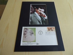 Inventor Nikola Tesla USA FDC Cover and mounted photograph mount size A4