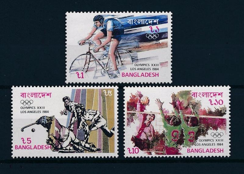 [55577] Bangladesh 1984 Olympic games Cycling Hockey Volleyball MNH