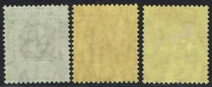 LEEWARD ISLANDS 1912 KGV 1/2D 3D AND 4D WMK MULTI CROWN CA */**