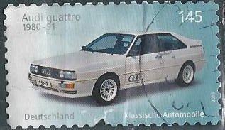 Germany 3028 (used, torn) 145c classic automobiles: Audi Quattro 1980-91 (2018)