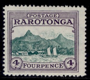 COOK ISLANDS GV SG84, 4d green & violet, M MINT. Cat £22.