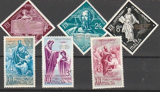 MALTA #275-80 MINT HINGED COMPLETE