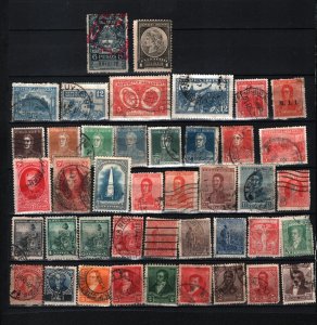 ARGENTINA 1884-1930 SMALL COLLECTION SET OF 42 STAMPS USED/HINGED