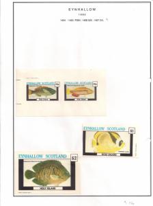 SCOTLAND - EYNHALLOW - 1982 - Fish #1 - Imperf 2v Souv, D/L Sheets - MLH