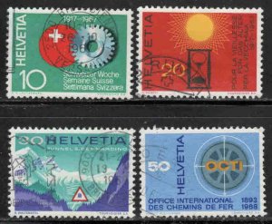 Switzerland #483-86 ~ Cplt Set of 4 ~ Swiss  Aniversaries ~ Used  (1967)