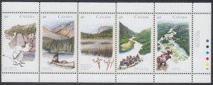 Canada - #1325a Heritage Rivers Strip of Five From Booklet - MNH