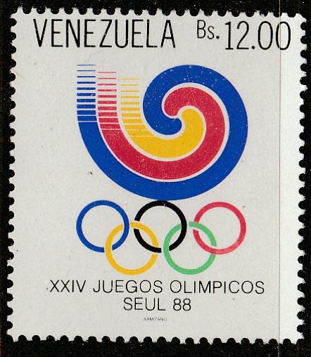 VENEZUELA 1420, SUMMER OLYMPIC GAMES, SEOUL, 1988. MINT, NH. F-VF.(376)