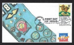 1998 Boy Scouts CTC # 3183j FDC BSA merit badge sash