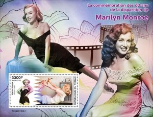 Chad - 2022 Marilyn Monroe Anniversary - Stamp Souvenir Sheet - TCH220143b1