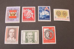 Austria 1980 Sc 1142-48 sets(7) MNH