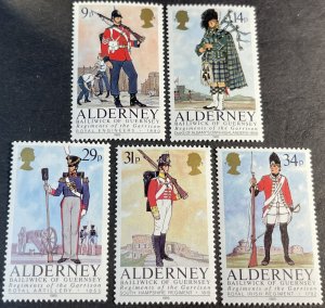 ALDERNEY # 23-27-MINT/NEVER HINGED--COMPLETE SET--1985