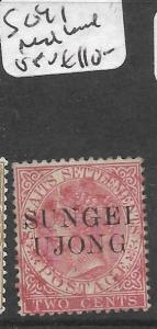 MALAYA SUNGEI UJONG (P0501B) QV 2C  SG 41 RED CANCEL   VFU 