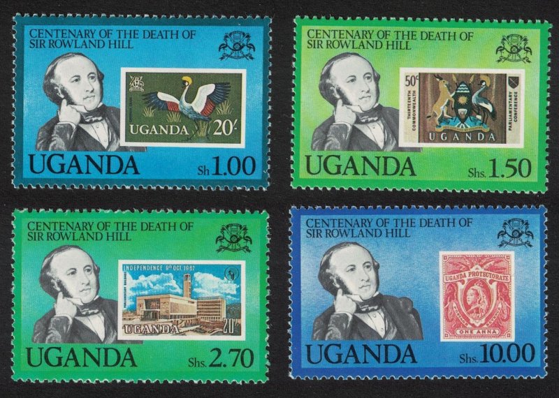 Uganda Death Centenary of Sir Rowland Hill 4v 1979 MNH SG#298-301