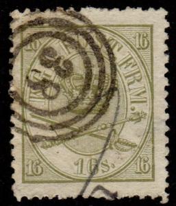 Denmark - Scott #15 Used (Royal Emblems)