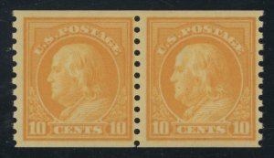 USA 497 - 10 cent Franklin coil pair - F/VF Mint never hinged