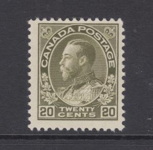 Canada Sc 119 MLH. 1925 20c Admiral, Dry Printing, F-VF