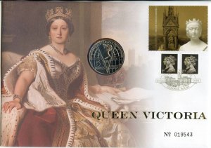 GB Royal Mail £5 Coin Cover - Queen Victoria - PM Osborne House