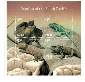 Palau - 2014 - Reptiles of the South Pacific - Sheet of Four - MNH