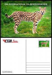 GUINEA BISSAU 2023 - STATIONERY CARD - SERVAL WILD CATS CAT CATS FELINE-