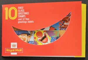 Great Britain 1990 SGKX1  Mint greetings stamp booklet Smiles