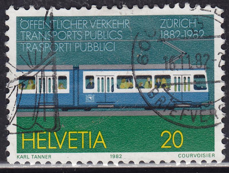 Switzerland 729  Zurich Tram Centenary 1982