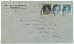 aa3008 - ARGENTINA - POSTAL HISTORY - Airmail  COVER to the USA 1934