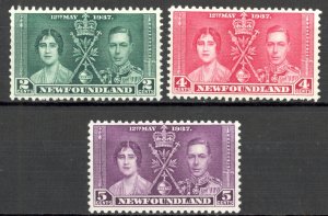 Canada Newfoundland Sc# 230-232 MNH 1937 2c-5c Queen Elizabeth & King George VI